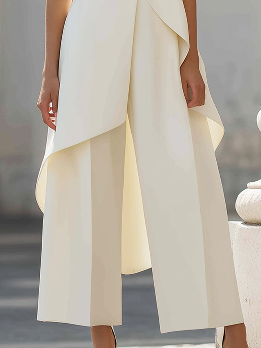 Catalina | Conjunto de Mujer Cuello Alto y Pantalón Palazzo