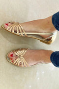 Solea™ | Sandalias Doradas Elegantes Punta Abierta