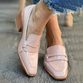 Mocasines Charol con Tacón Ancho