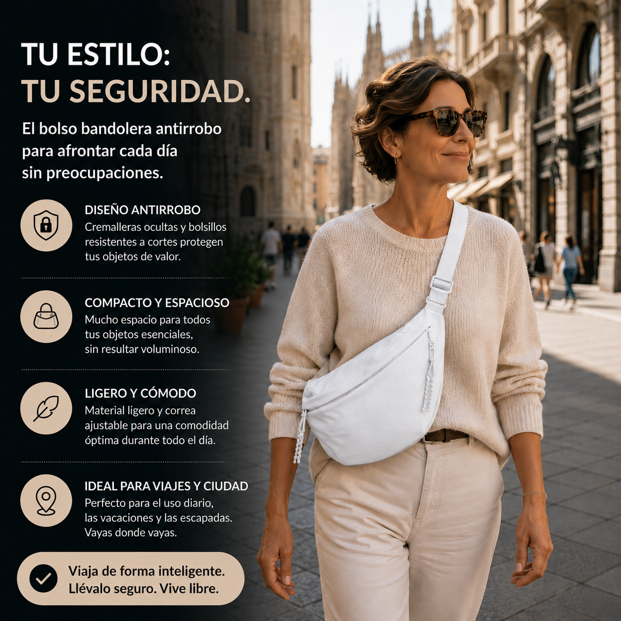 Elena | Bolso de hombro blanco