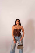 Top Corsé Brown