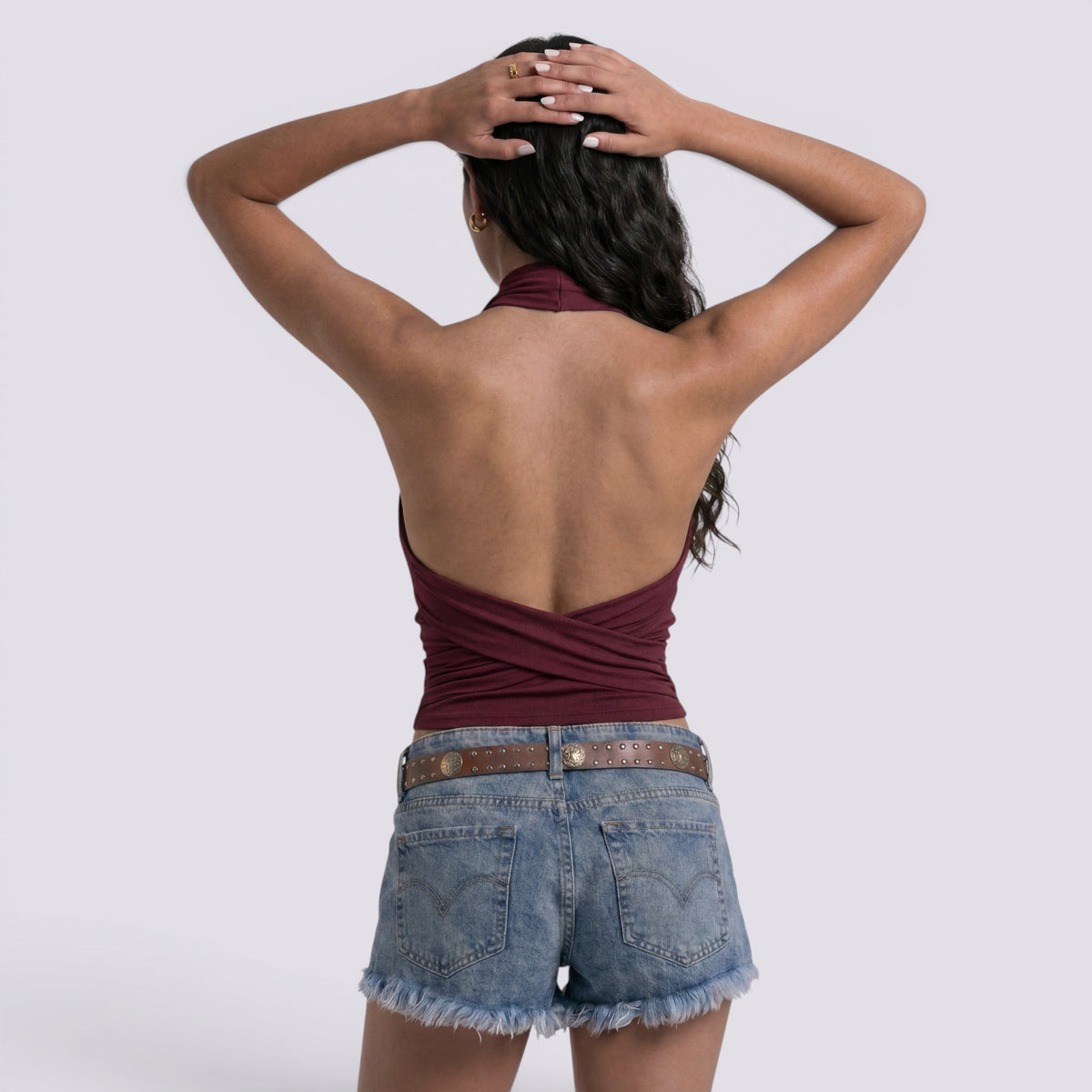 Top Halter Mujer Elegante Sofisticado