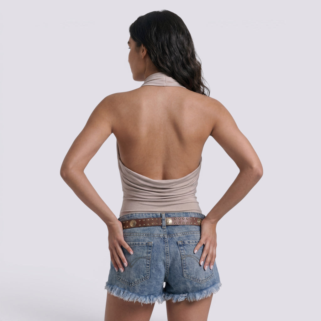 Top Halter Mujer Elegante Sofisticado