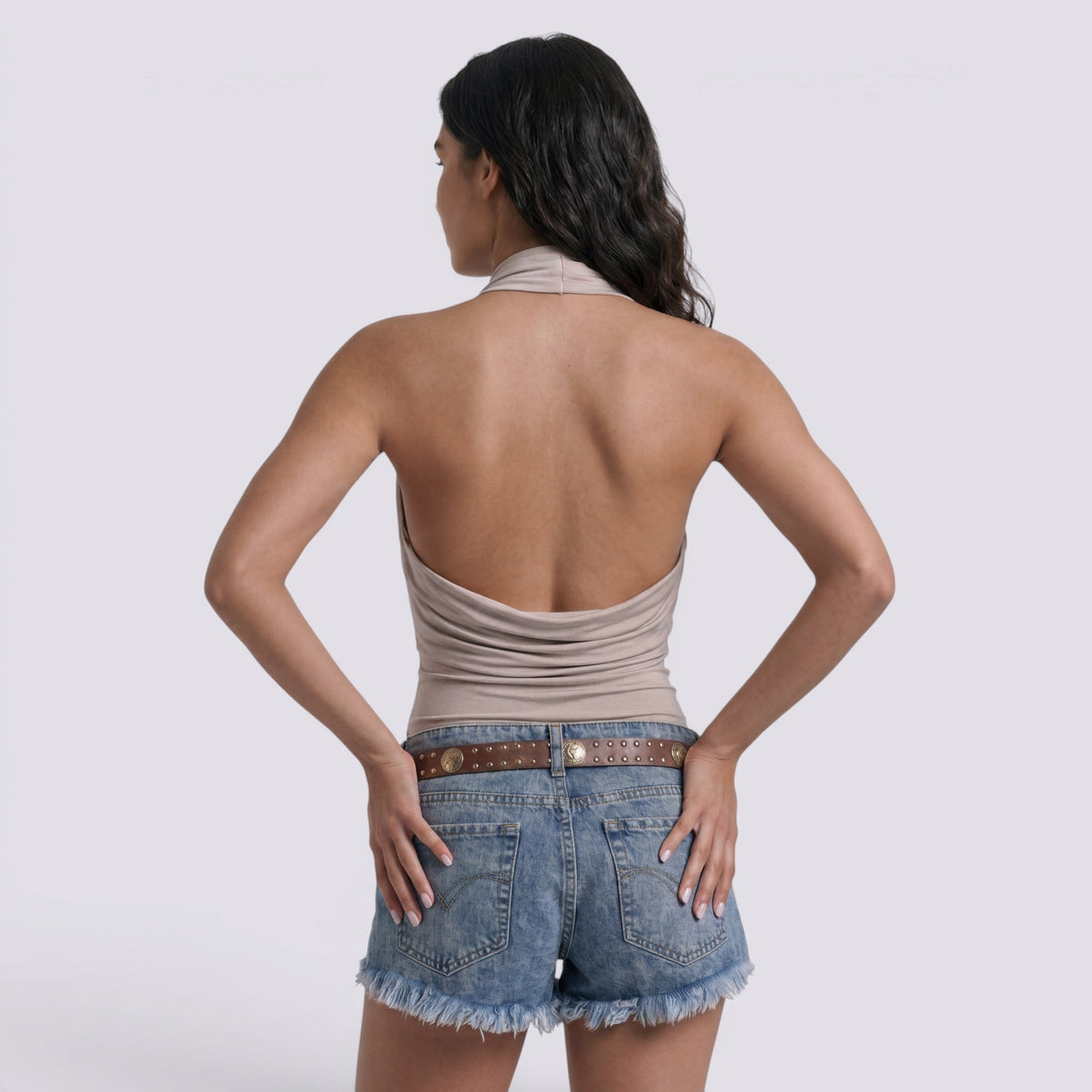 Top Halter Mujer Elegante Sofisticado