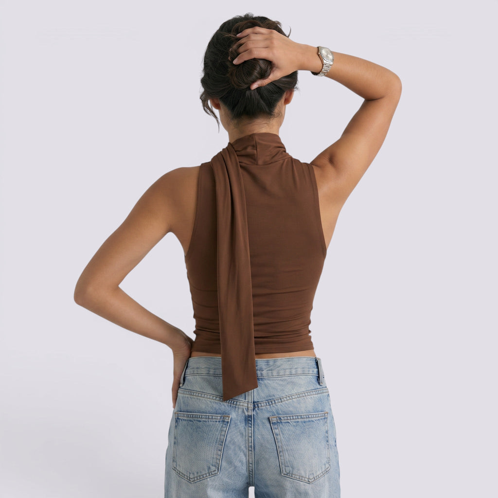 Top Sin Mangas Mujer Cuello V