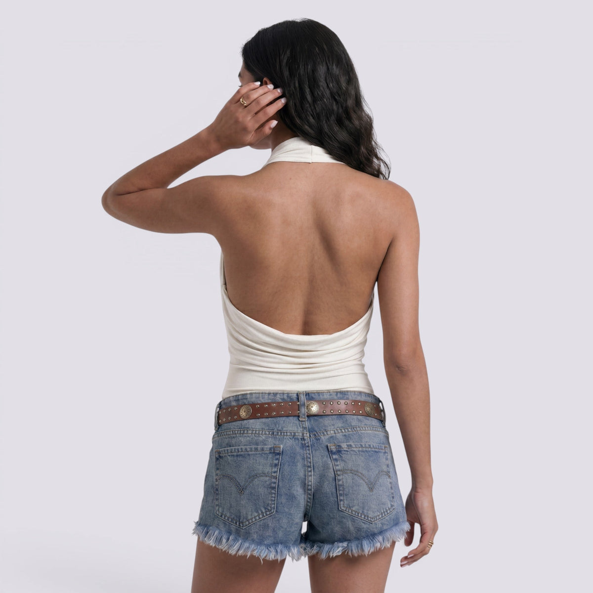 Top Halter Mujer Elegante Sofisticado