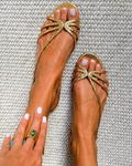 Dorada™ | Sandalias Planas Doradas con Tiras Finas