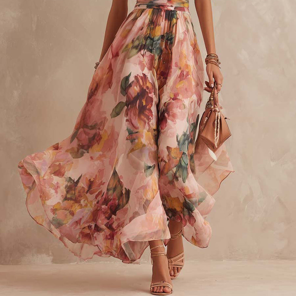 Aurora | Vestido Largo de Mujer de Un Hombro Floral