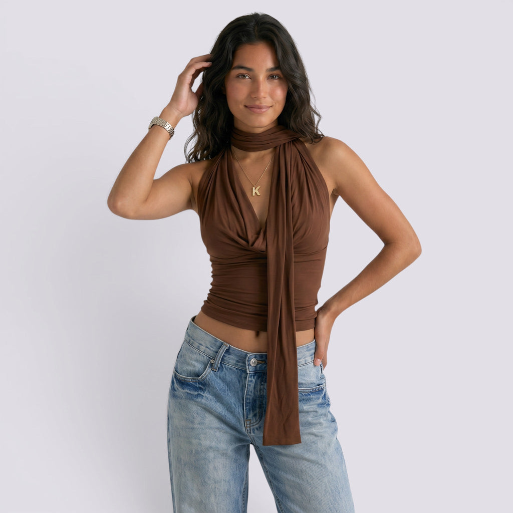 Top Sin Mangas Mujer Cuello V