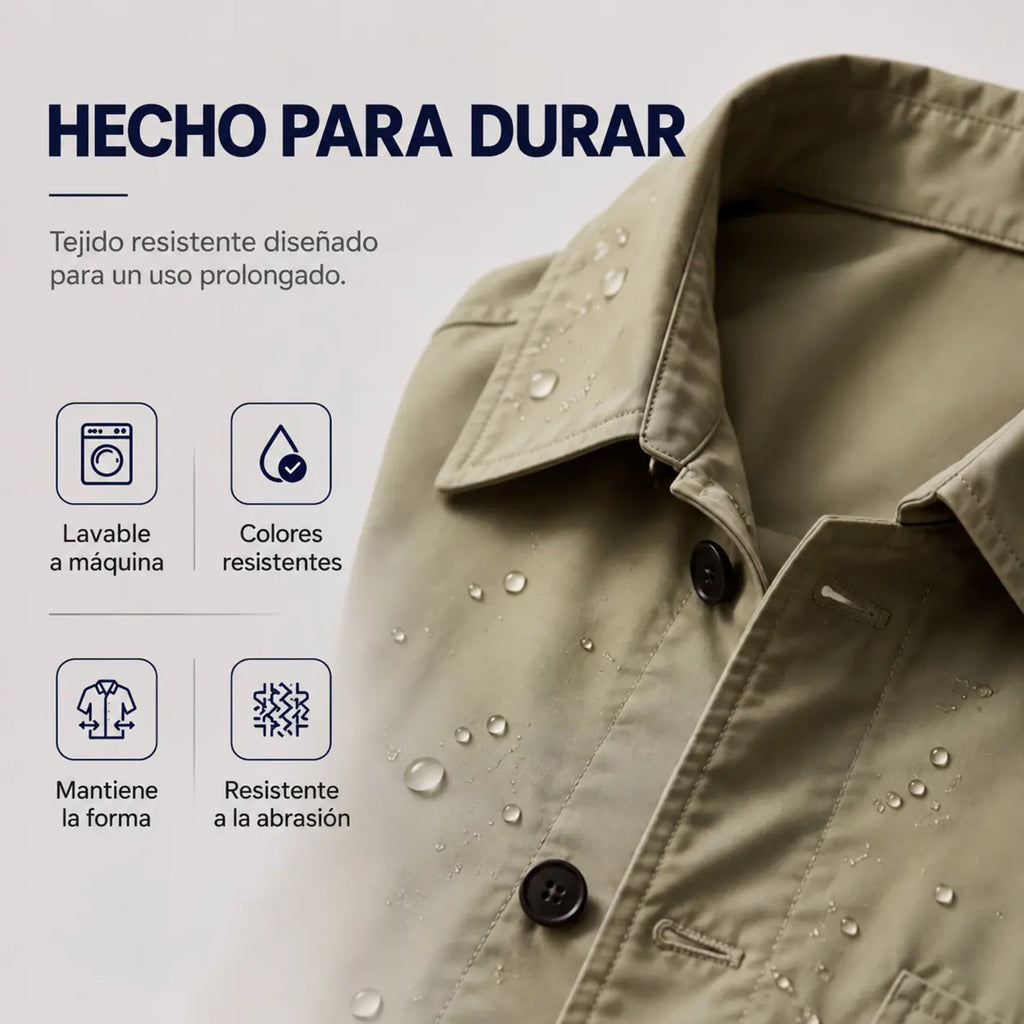 Bruno | Gabardina Impermeable de Hombre de Largo Medio