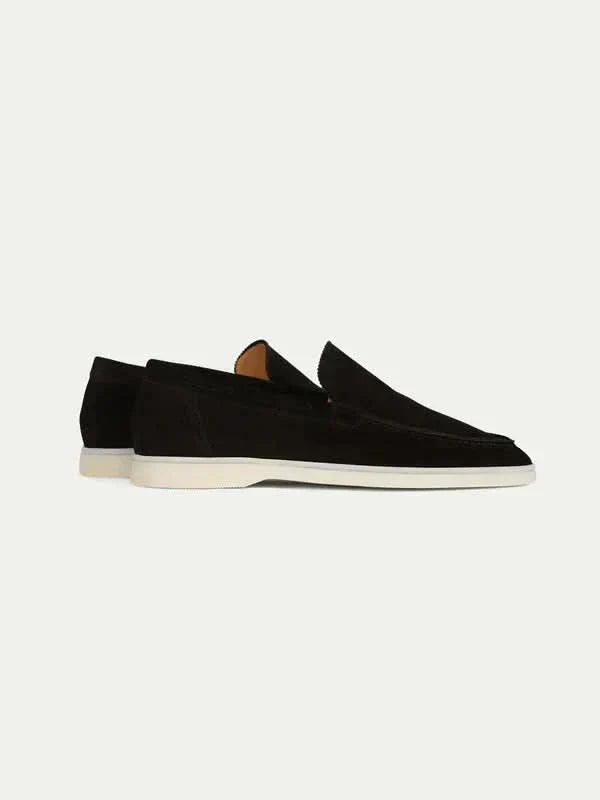 Clásico | Mocasín de Piel Suede Negra