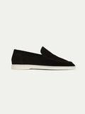 Clásico | Mocasín de Piel Suede Negra