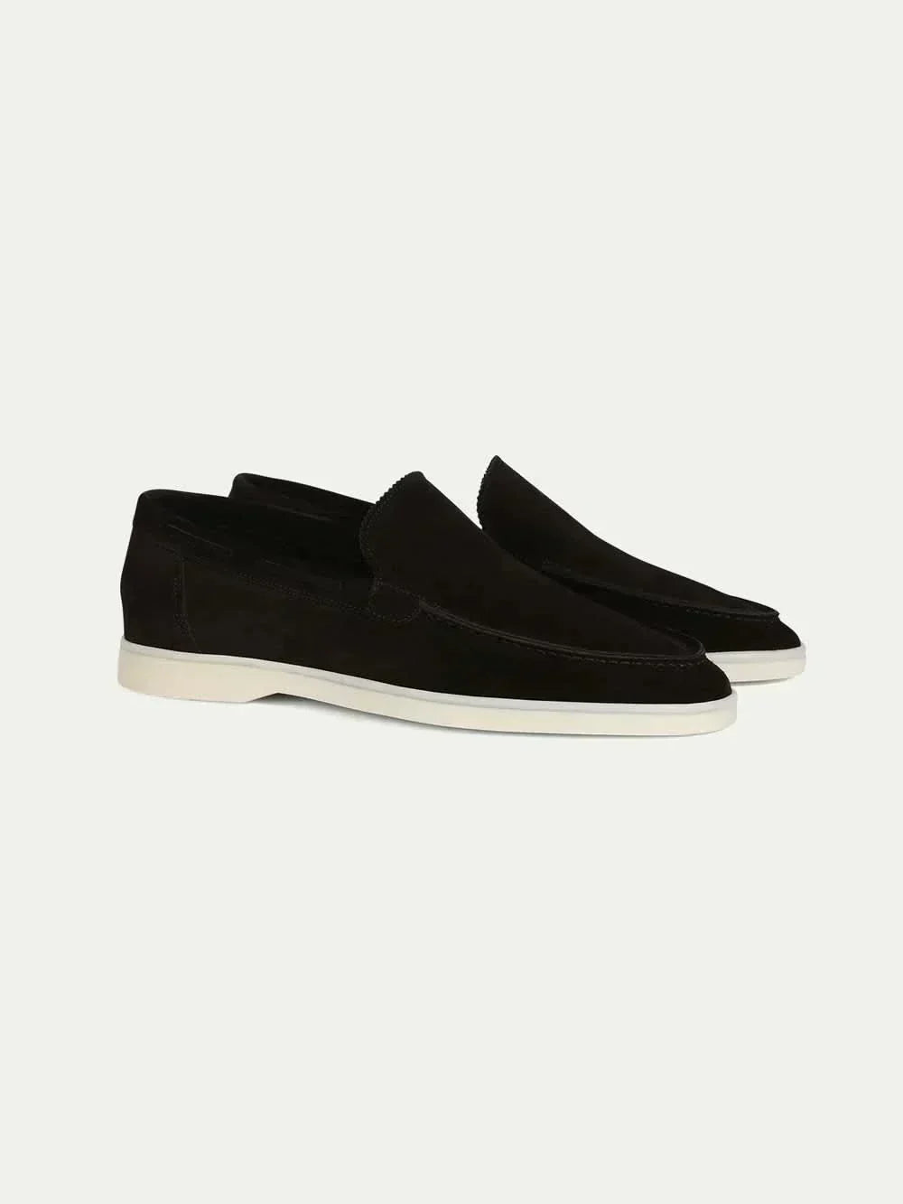 Clásico | Mocasín de Piel Suede Negra