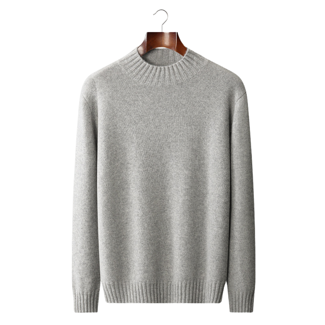 Jersey Hombre Cashmere Premium – Cuello Mock 100% Cashmere