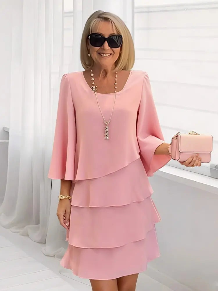 Catherine | Vestido de Mujer Evasé con Volantes