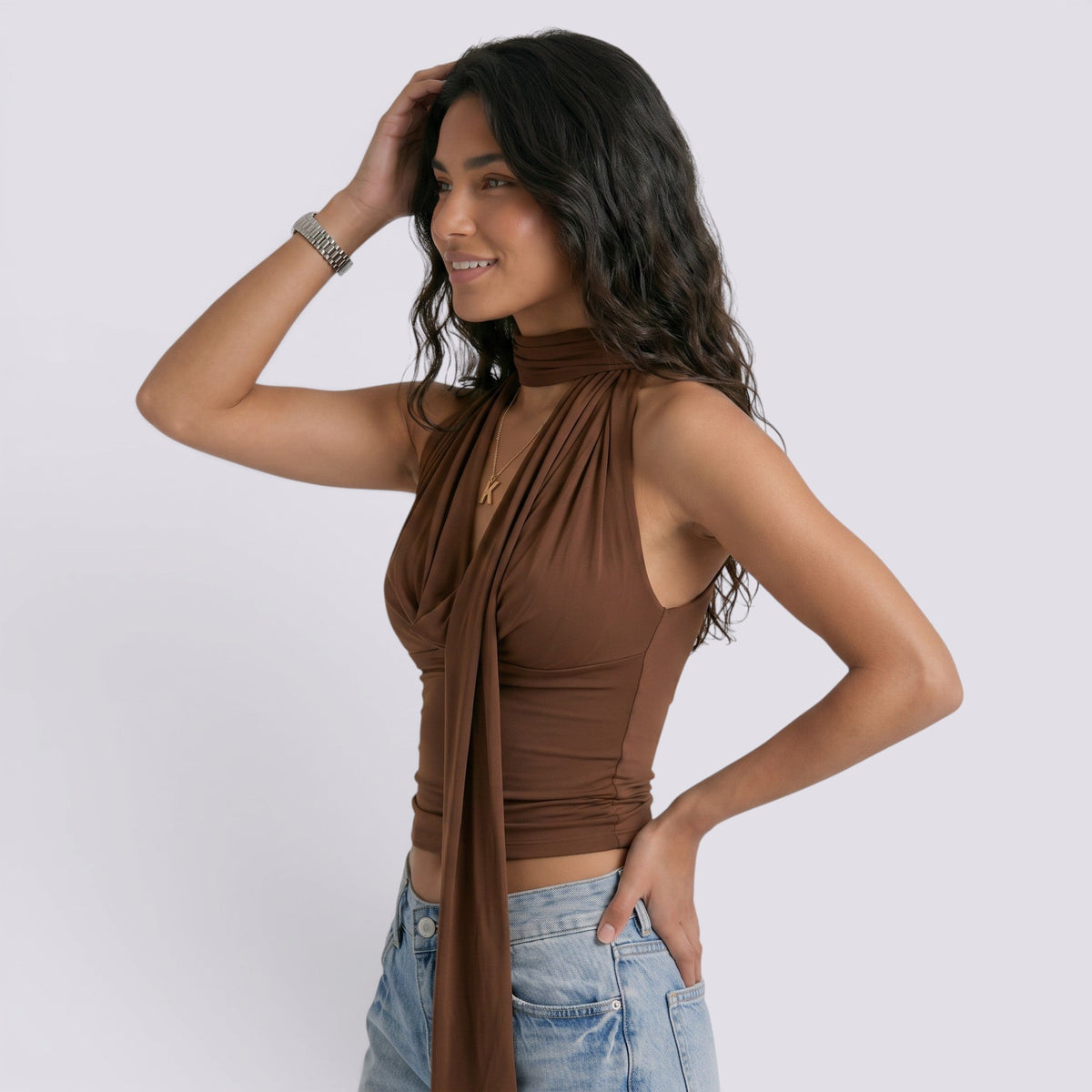 Top Sin Mangas Mujer Cuello V