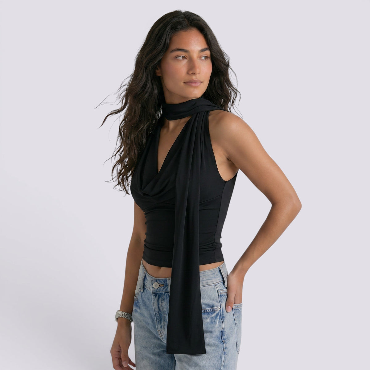 Top Sin Mangas Mujer Cuello V