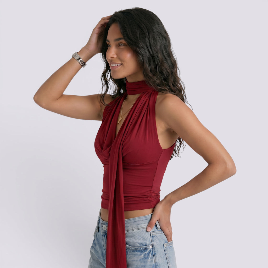 Top Sin Mangas Mujer Cuello V
