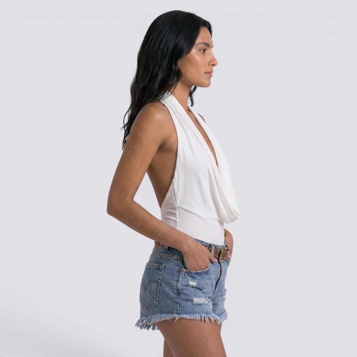 Top Halter Mujer Elegante Sofisticado
