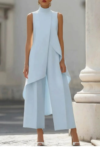 Catalina | Conjunto de Mujer Cuello Alto y Pantalón Palazzo