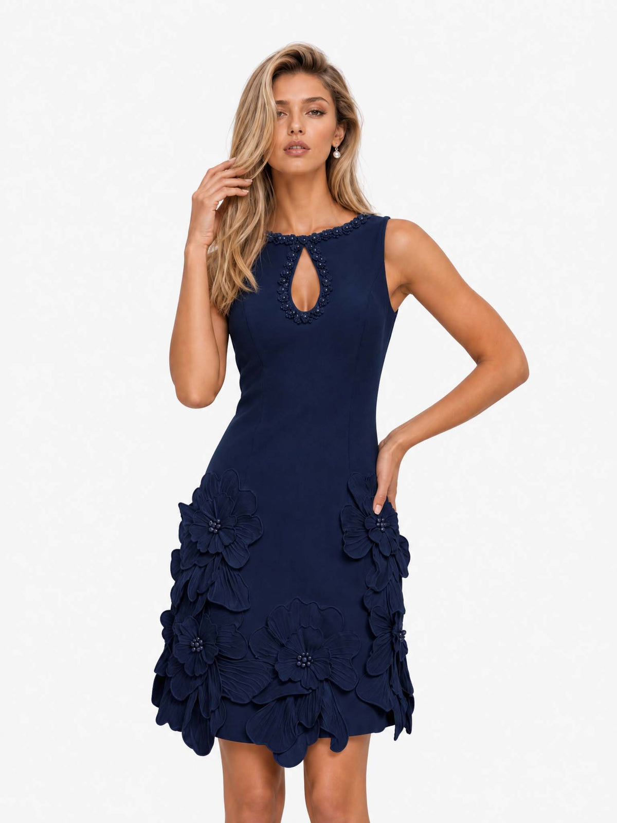 Elettra | Vestido Corto de Mujer sin Mangas con Cut-Out