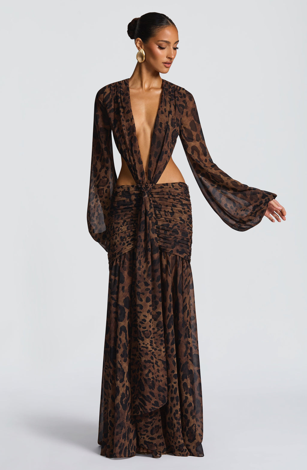 Vestido largo Andrina - Estampado de leopardo