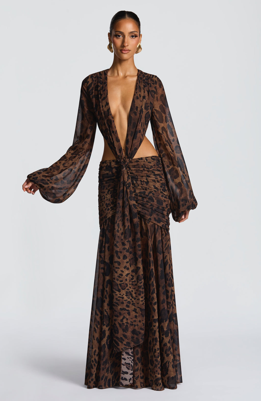 Vestido largo Andrina - Estampado de leopardo