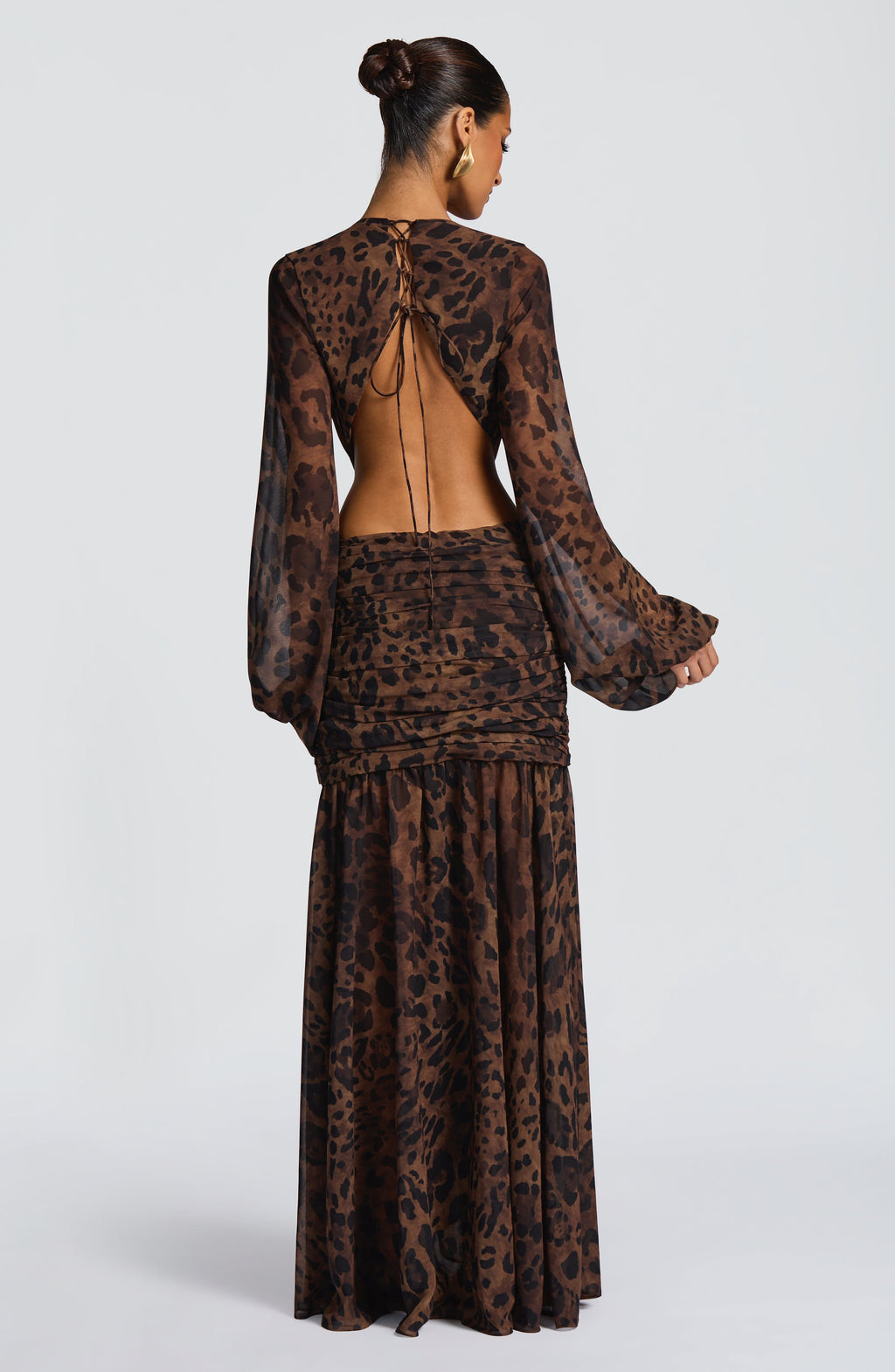 Vestido largo Andrina - Estampado de leopardo