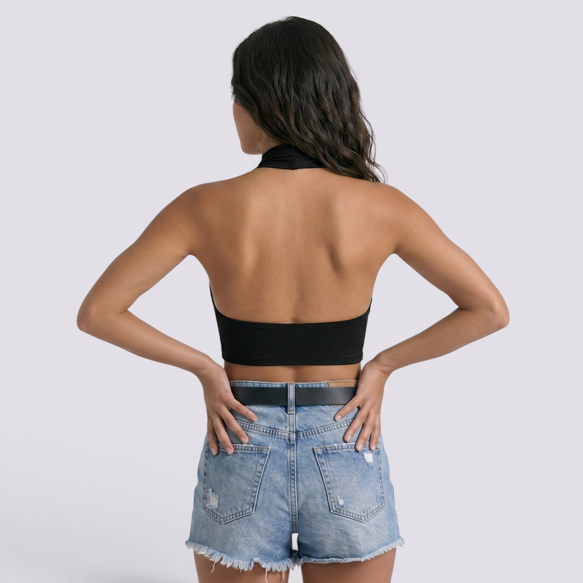Top Cuello Halter Mujer Espalda Descubierta