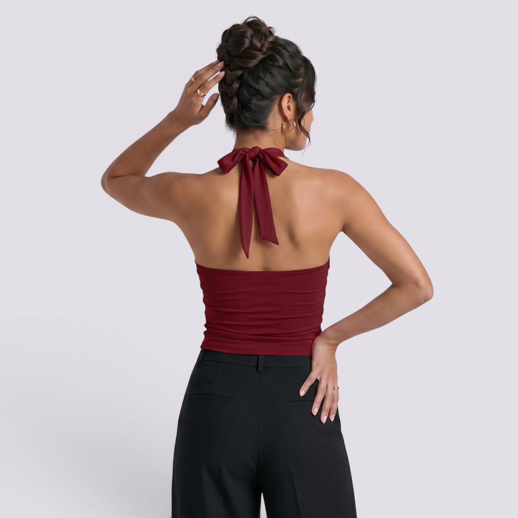 Top Halter Mujer Espalda Descubierta Fiesta