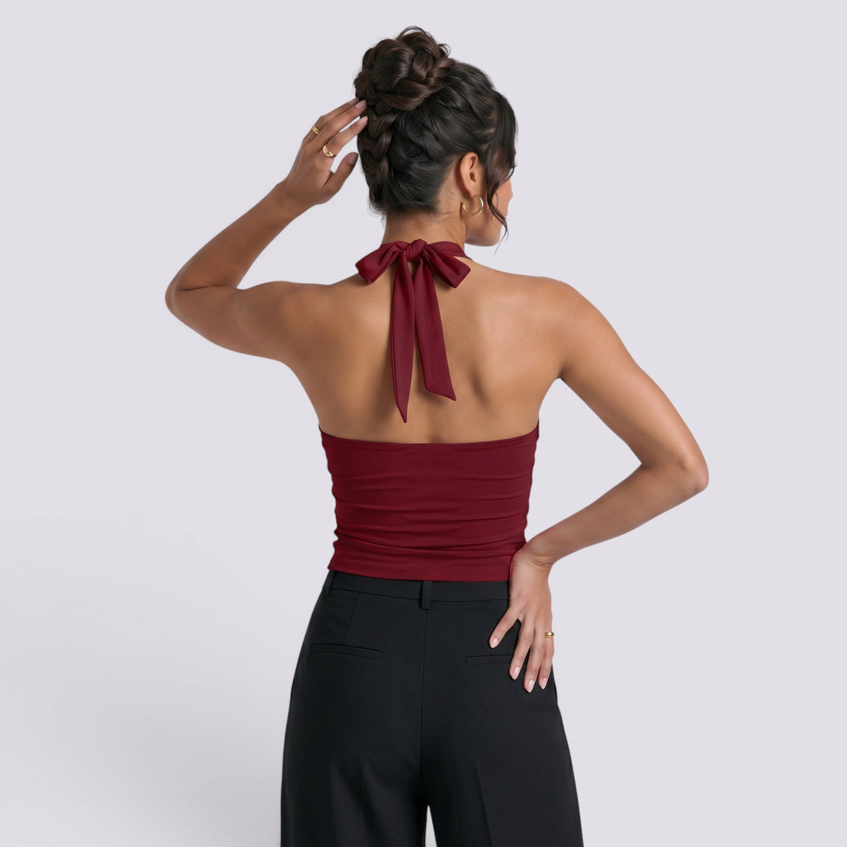 Top Halter Mujer Espalda Descubierta Fiesta