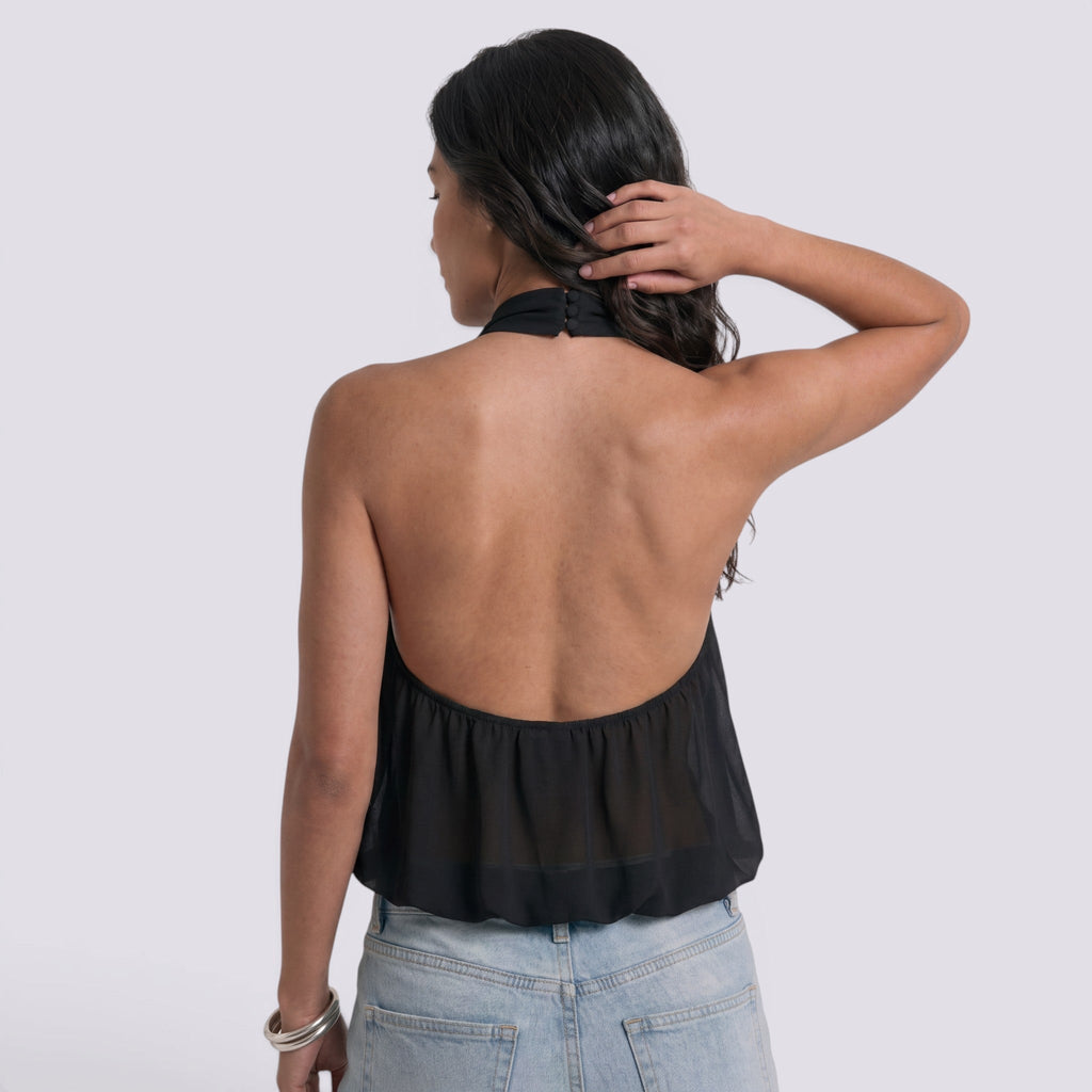 Top Halter Mujer Elegante