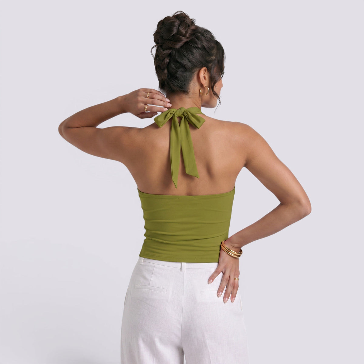 Top Halter Mujer Espalda Descubierta Fiesta