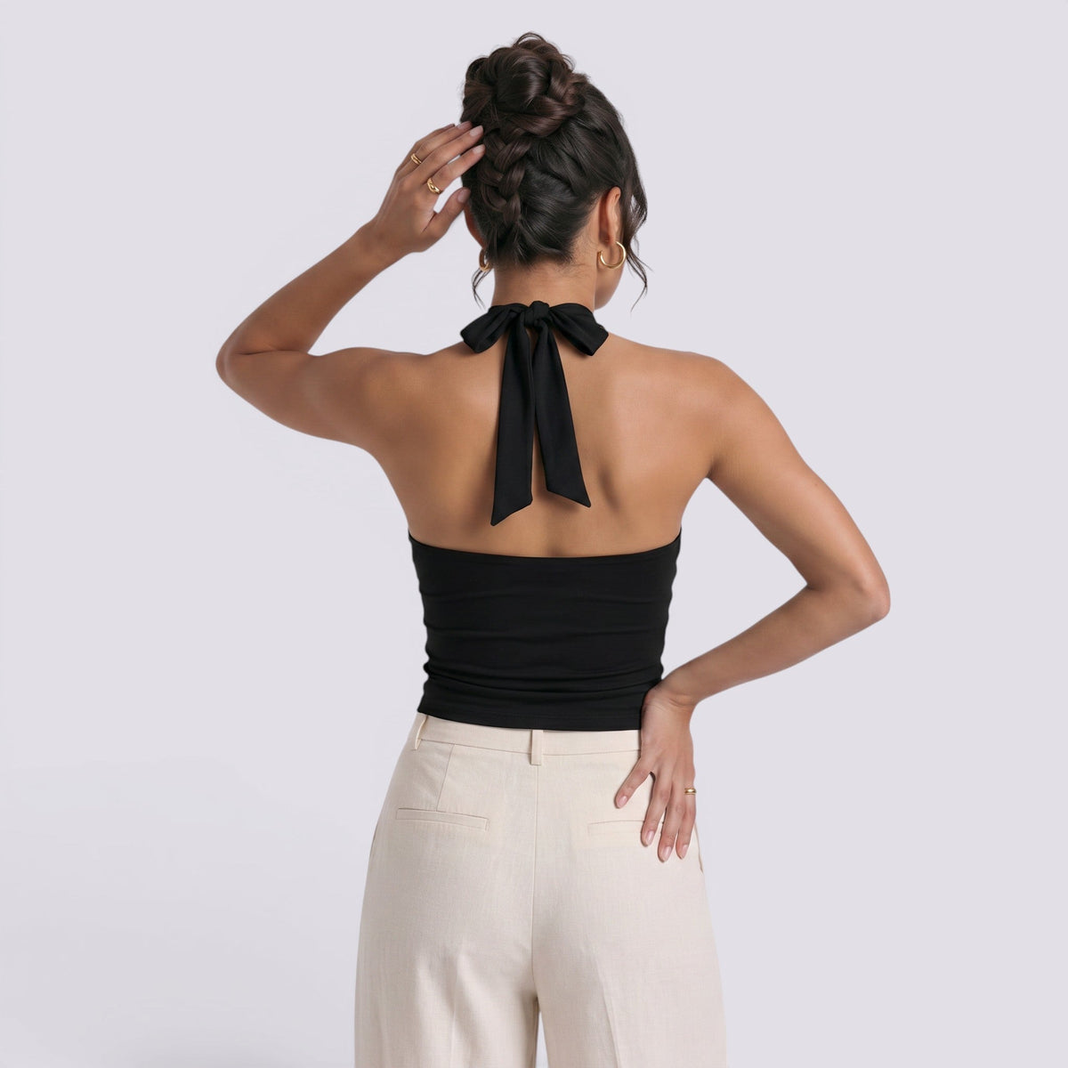 Top Halter Mujer Espalda Descubierta Fiesta