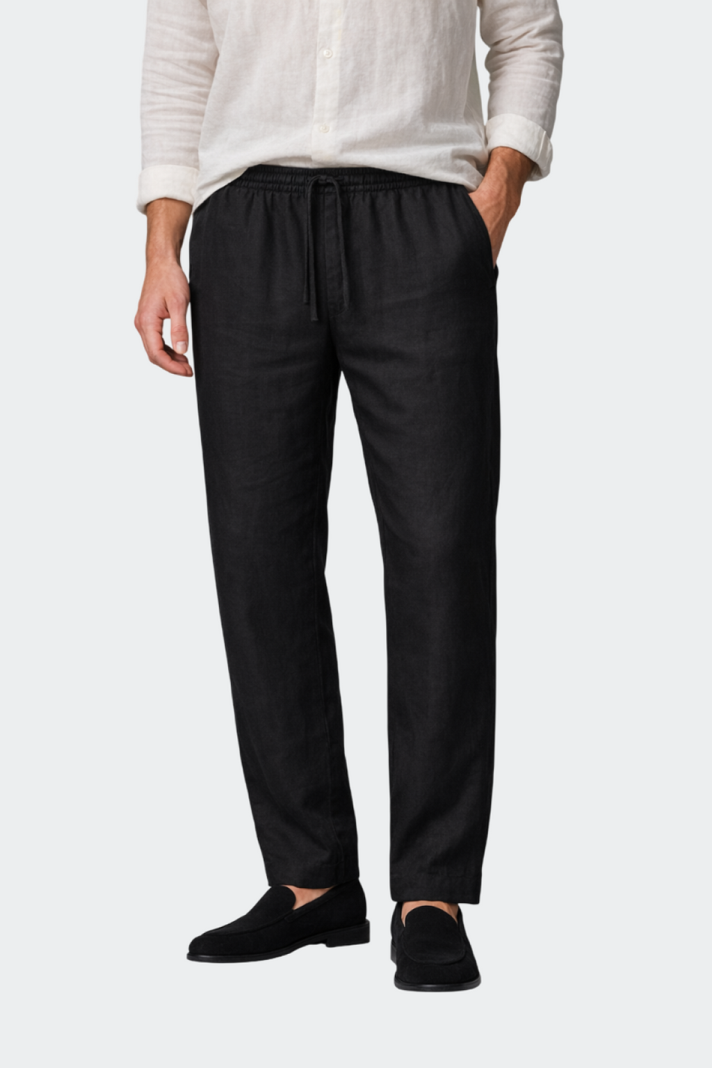 Pantalón Hombre Relaxed Fit Lino Casual Verano