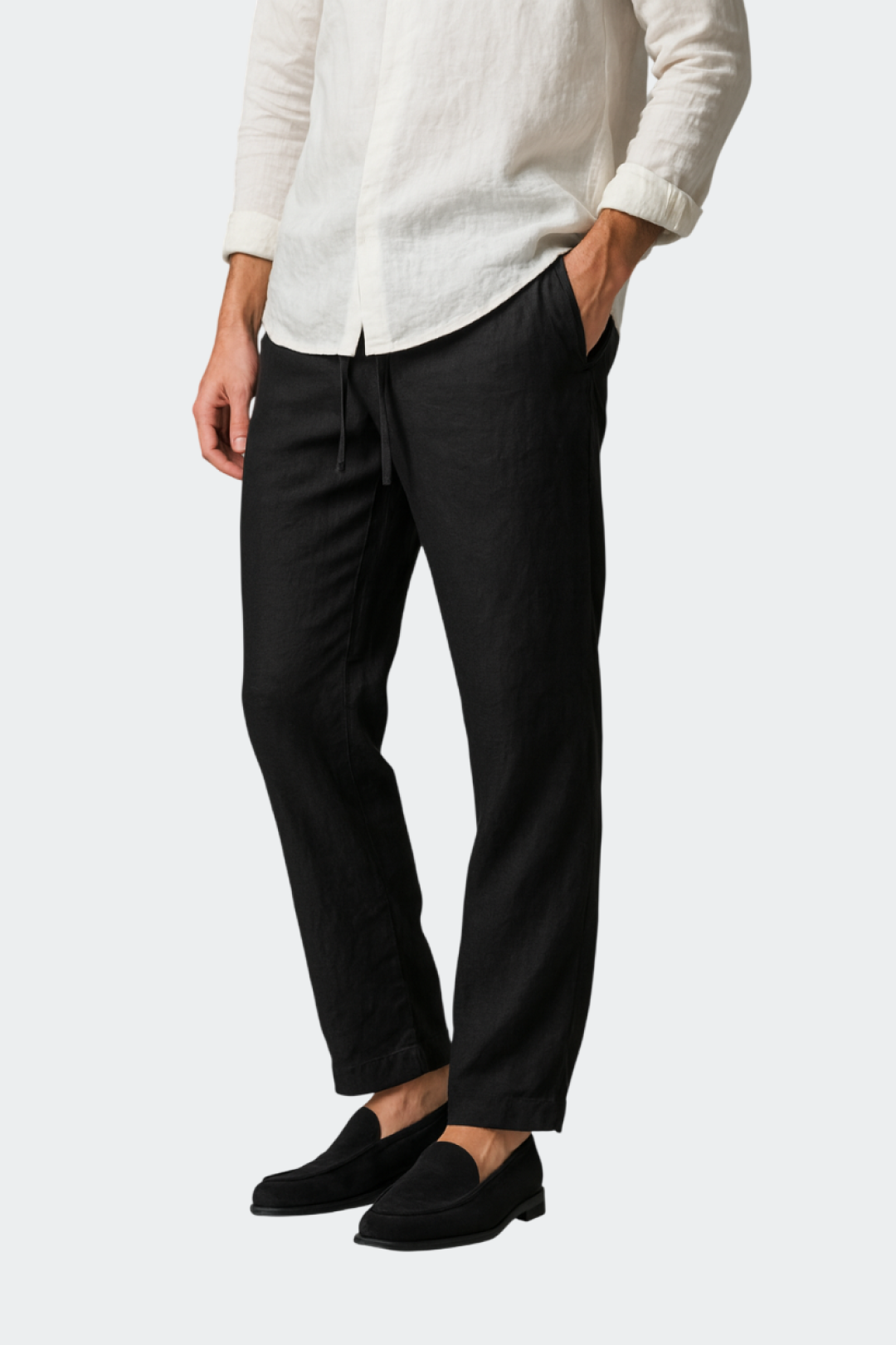 Pantalón Hombre Relaxed Fit Lino Casual Verano