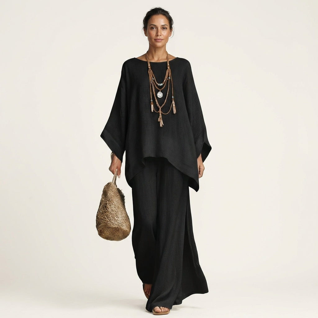 Majolie | Conjunto de Mujer Boho de Lino