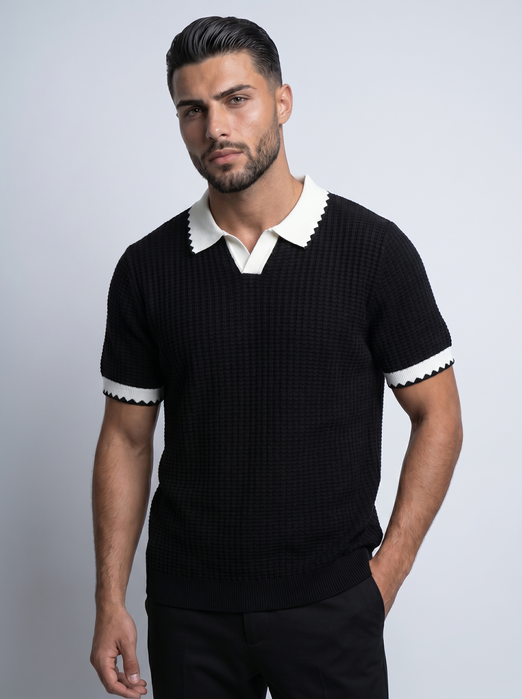 OBSIDIAN | POLO TEXTURIZADO CLEAN-FIT