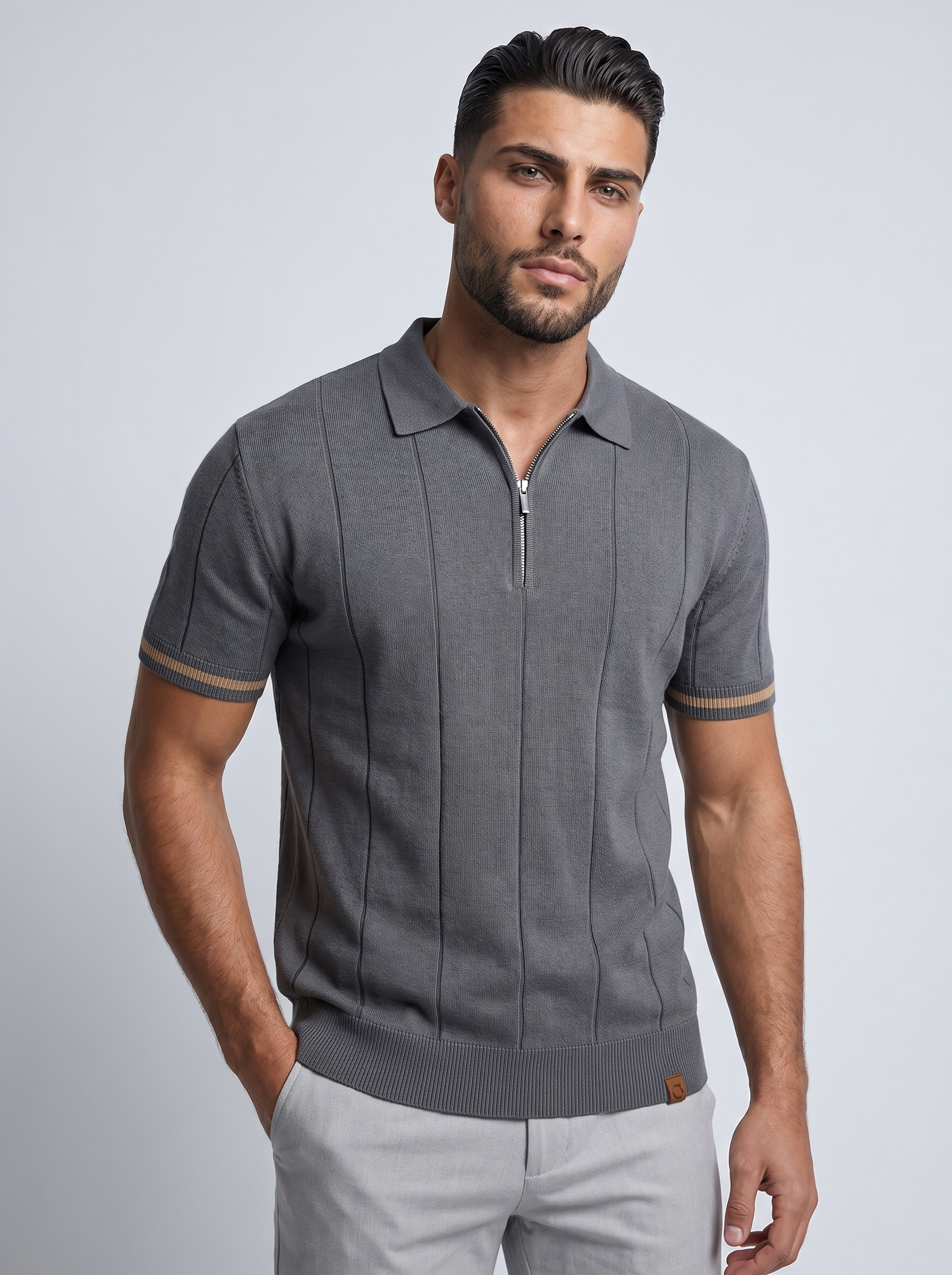 VANTA | POLO CLEAN-FIT DE CREMALLERA