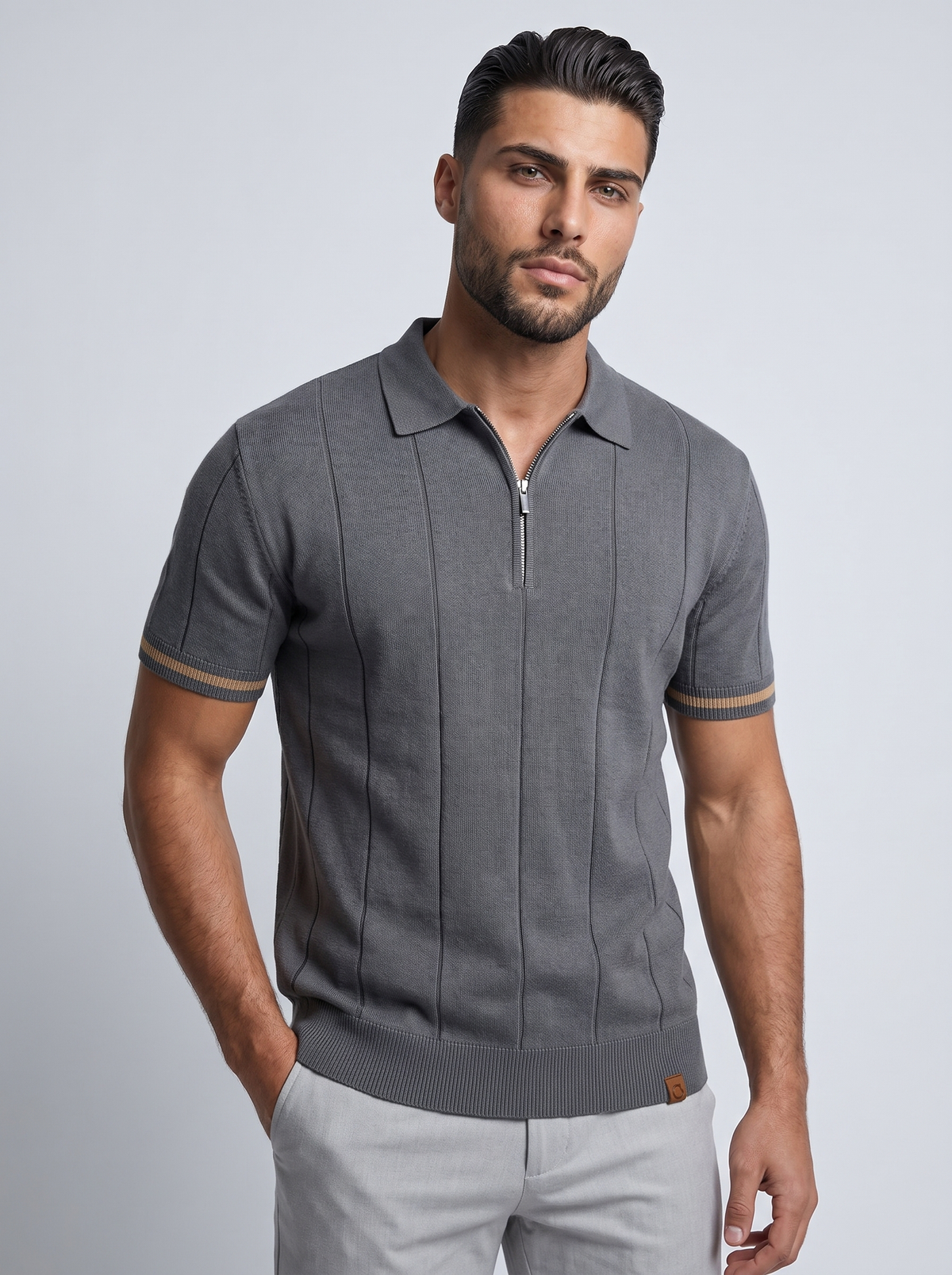 Vanta | Polo Clean-Fit de Cremallera
