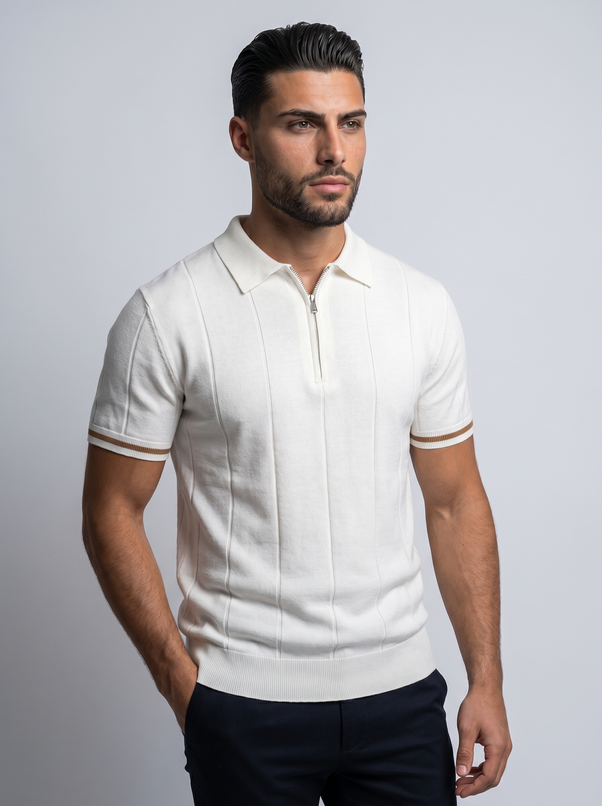 VANTA | POLO CLEAN-FIT DE CREMALLERA