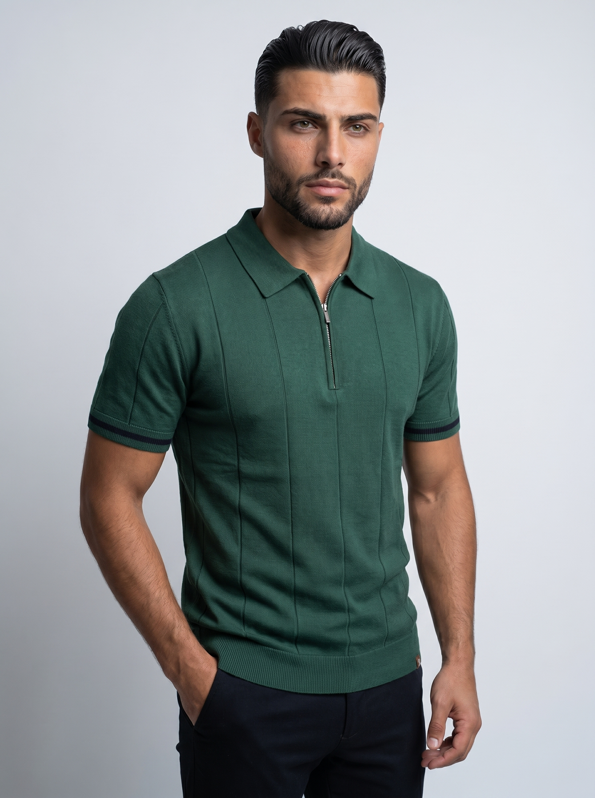 VANTA | POLO CLEAN-FIT DE CREMALLERA