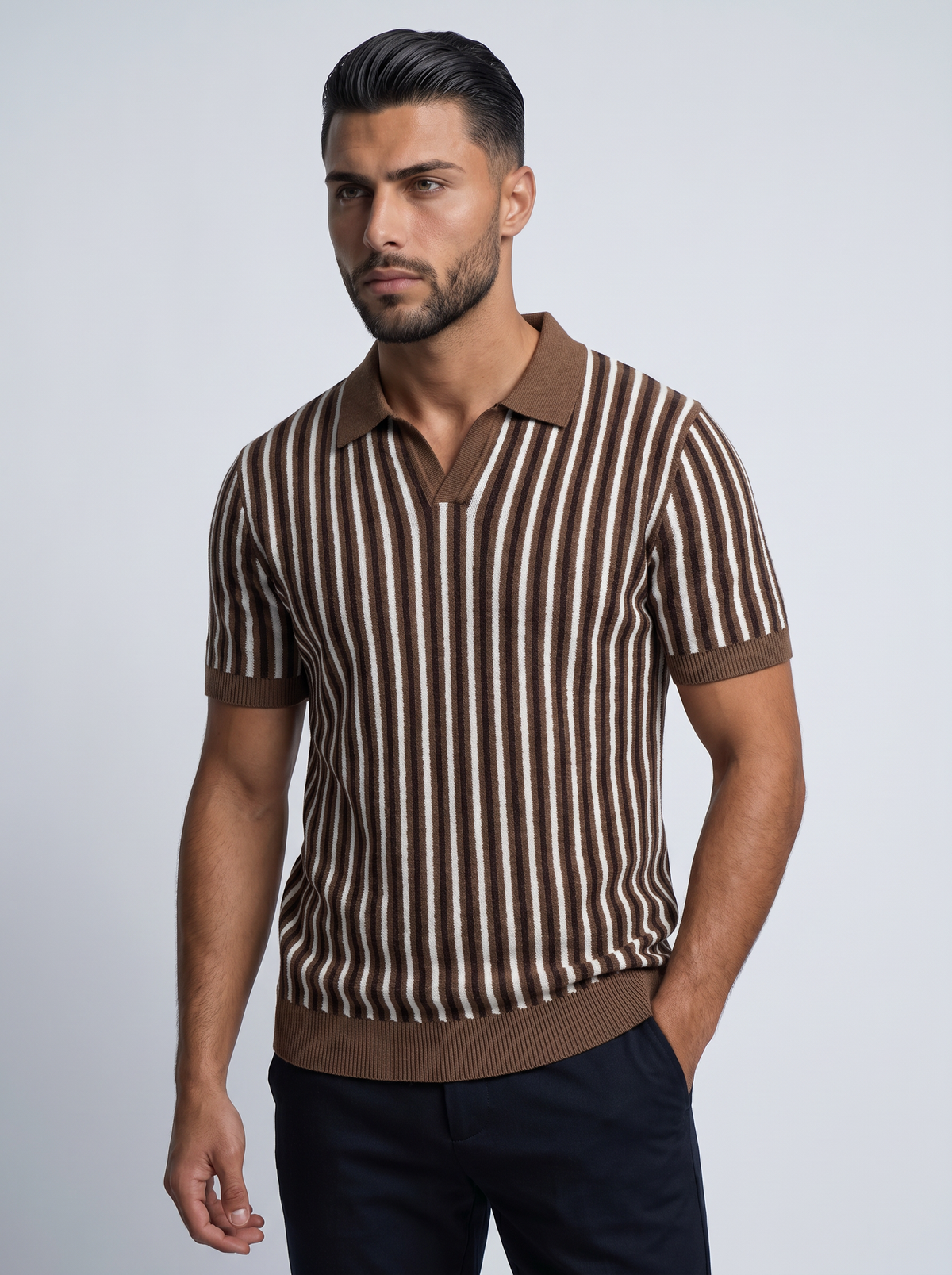 ATELIER | POLO TEXTURIZADO A RAYAS