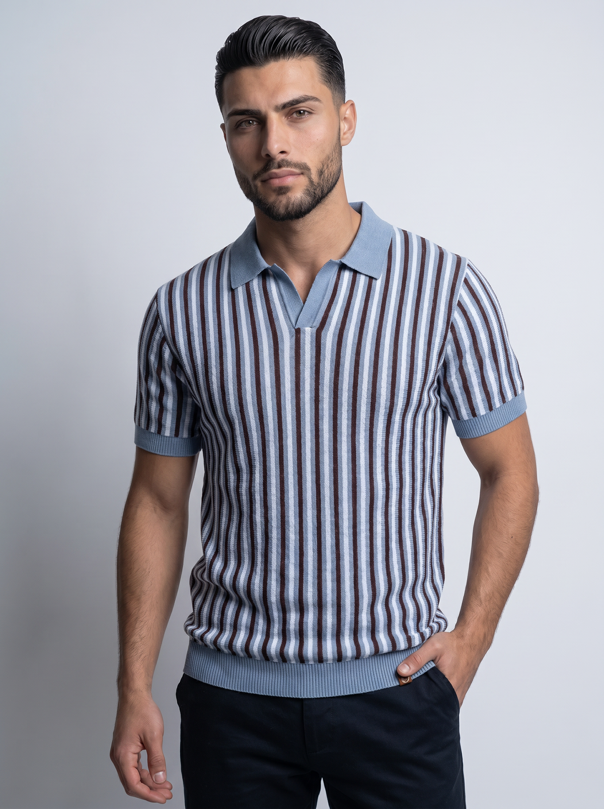 ATELIER | POLO TEXTURIZADO A RAYAS