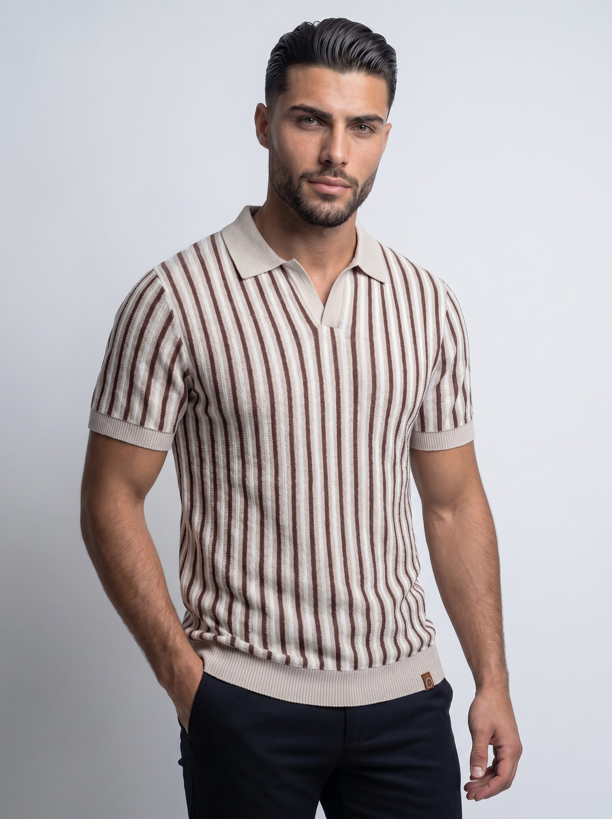 ATELIER | POLO TEXTURIZADO A RAYAS