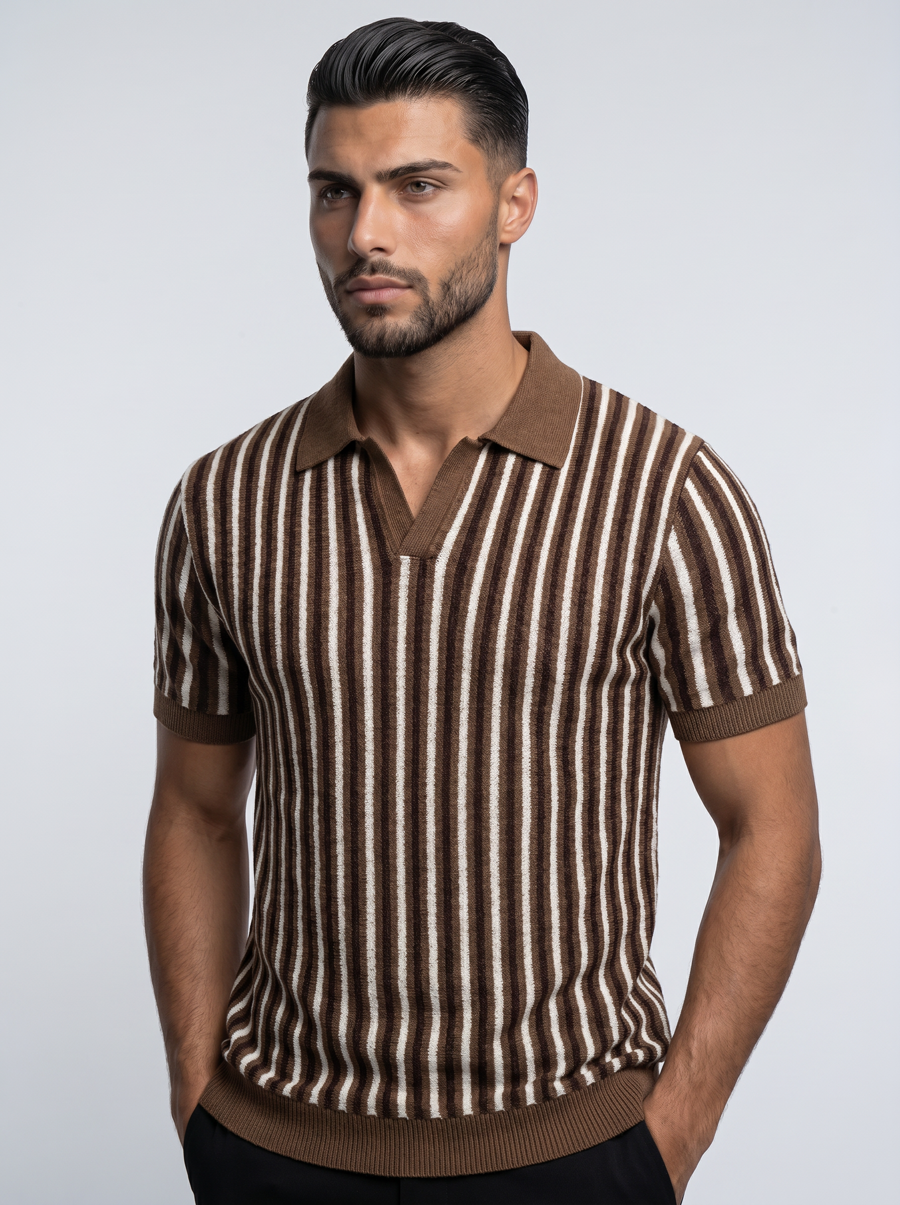 ATELIER | POLO TEXTURIZADO A RAYAS