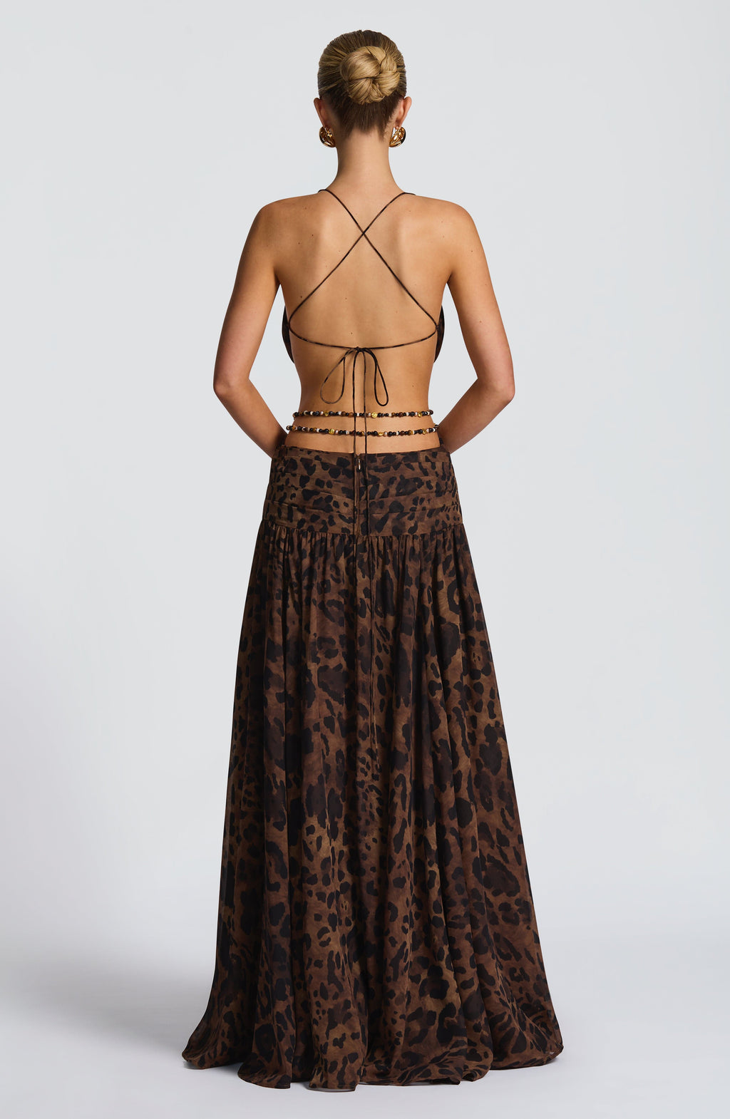 Vestido largo Indianna - Estampado de leopardo