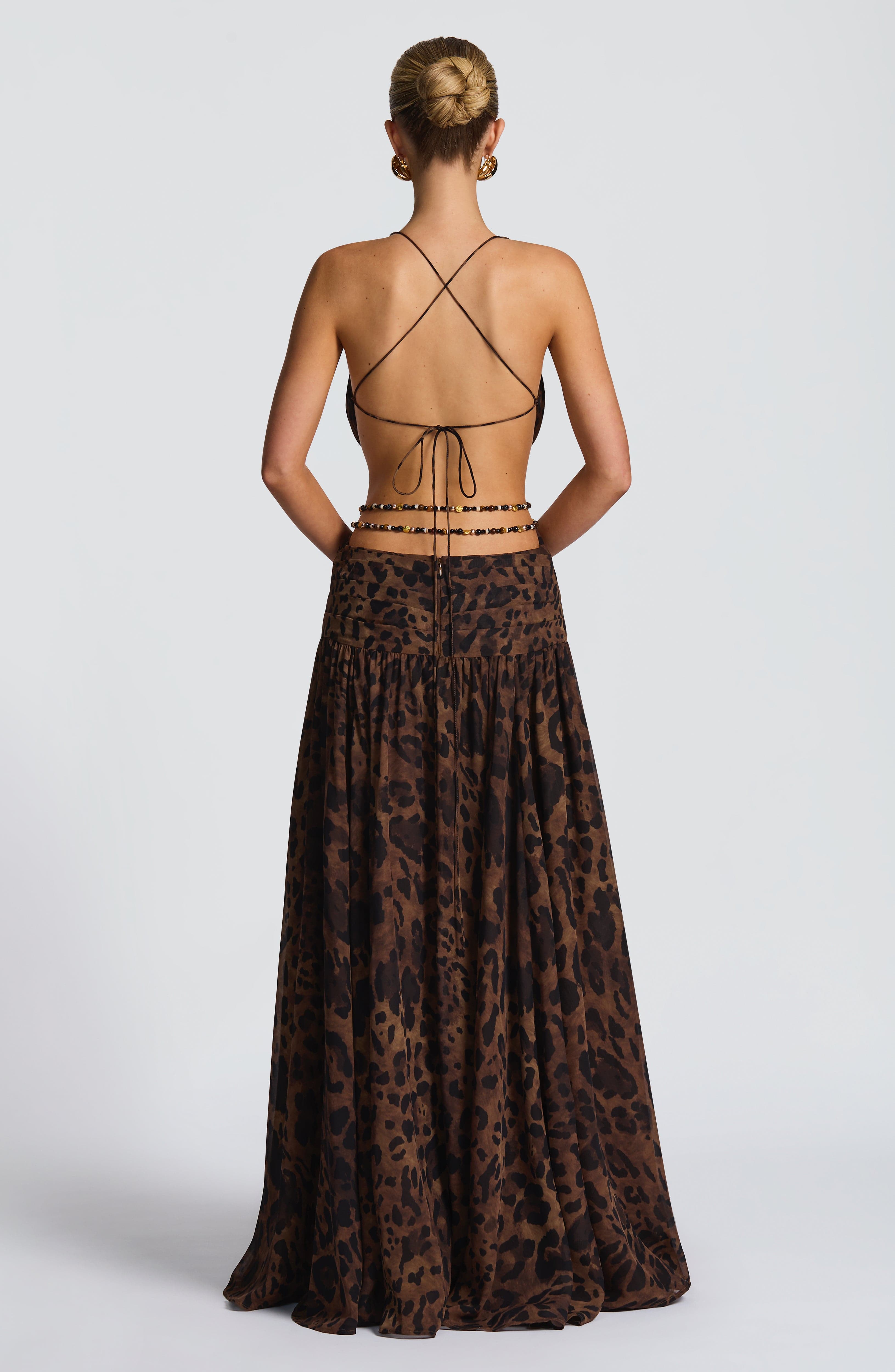 Vestido largo Indianna - Estampado de leopardo