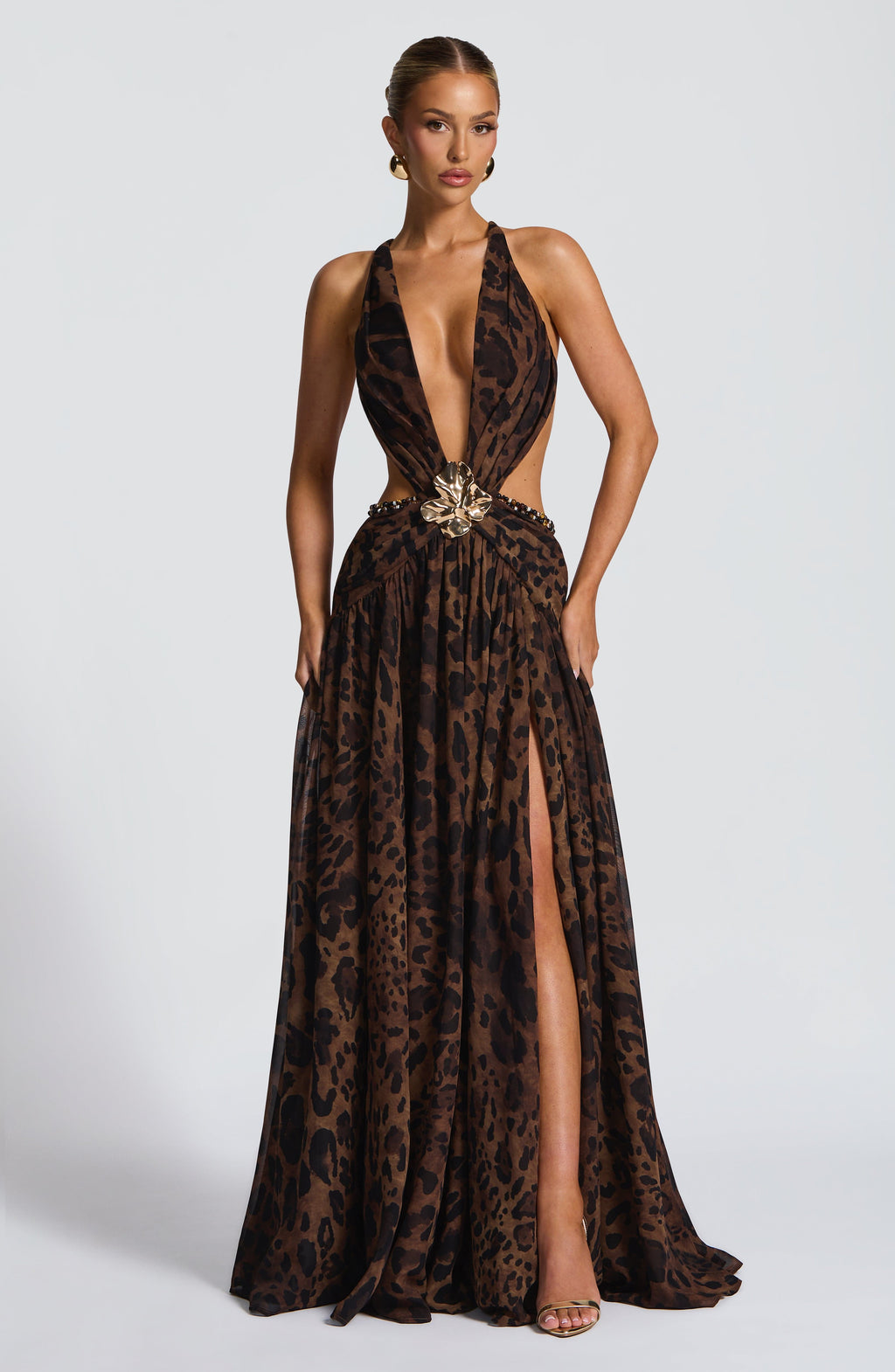 Vestido largo Indianna - Estampado de leopardo