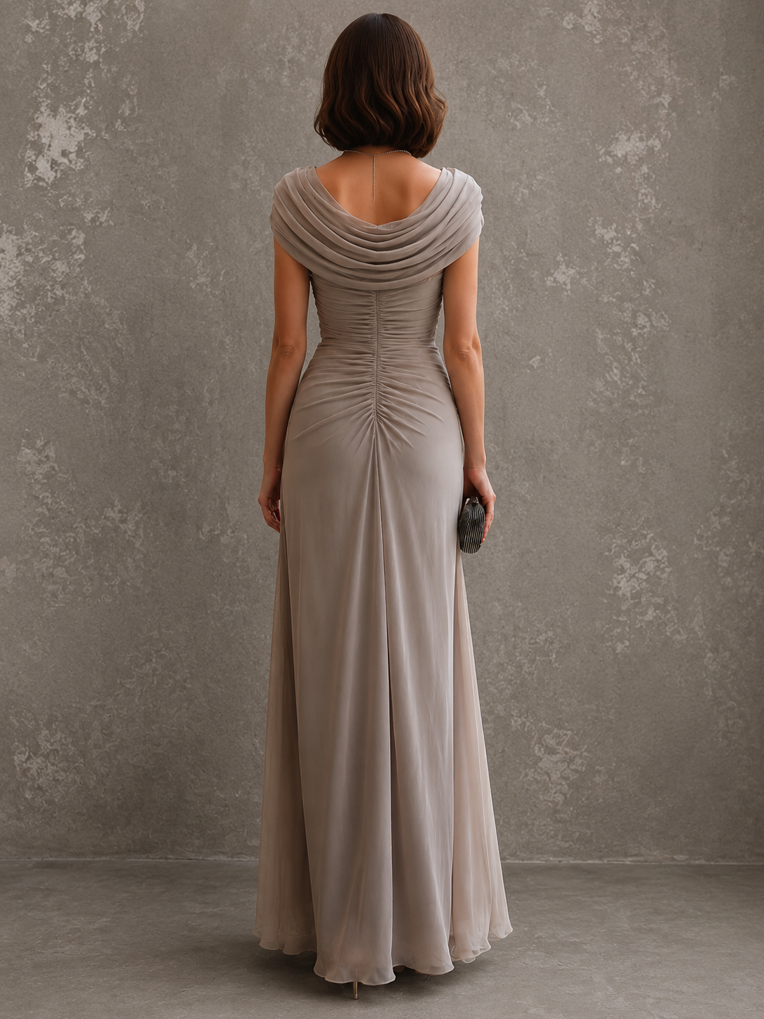 Maëlle | Vestido Largo de Mujer Drapeado sin Mangas